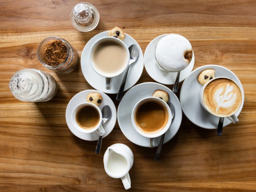 different types of coffee drinks